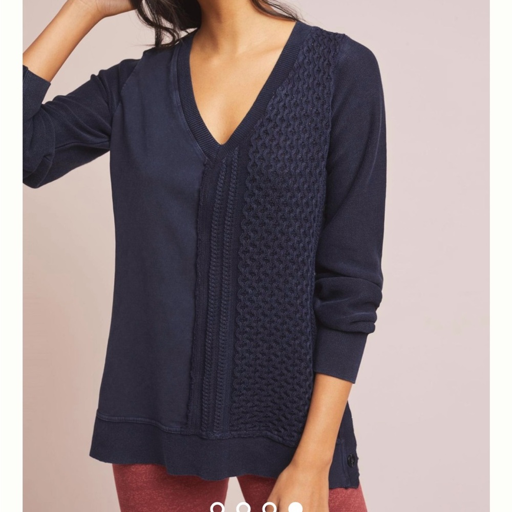Anthropologie Arcana Buttoned Pullover